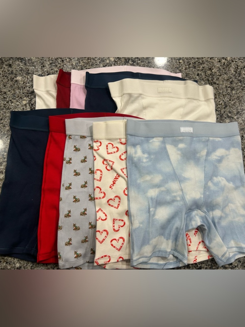 SKIMS Cotton Rib Boxer Set of 10